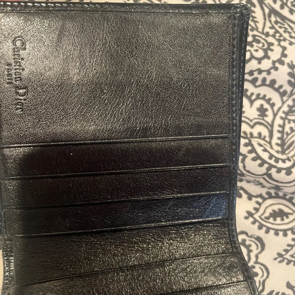 CHRISTIAN DIOR CHRISTIAN DIOR 2000S HARDCORE BLACK FOLIO WALLET